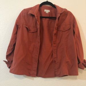 Christopher and Banks burnt orange jacket.